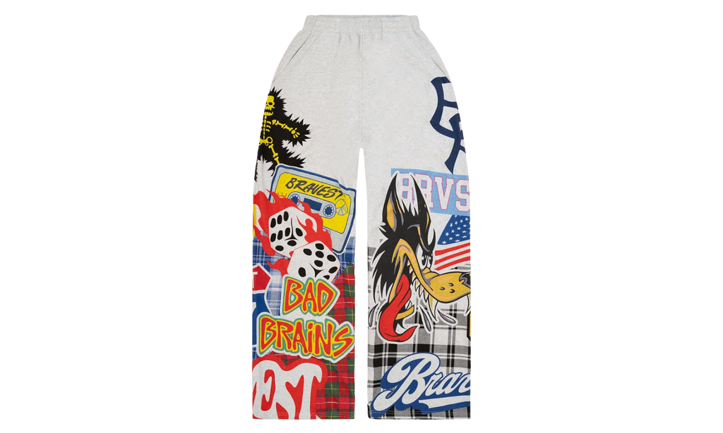 Patchwork Baggy Sweatpants "White" BS158