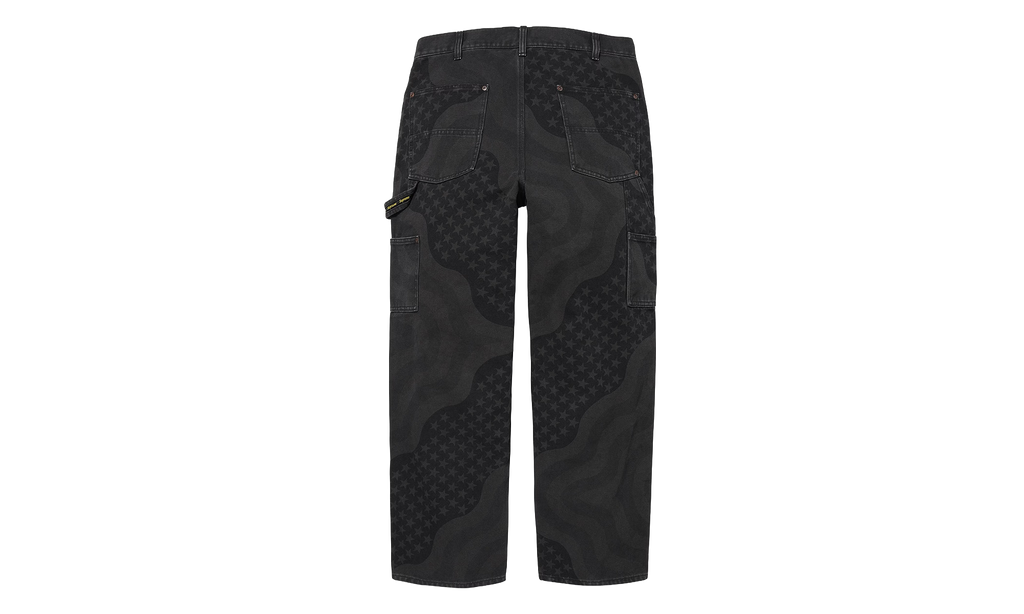 Flag Double Knee Carpenter Pants "Black" SU28144
