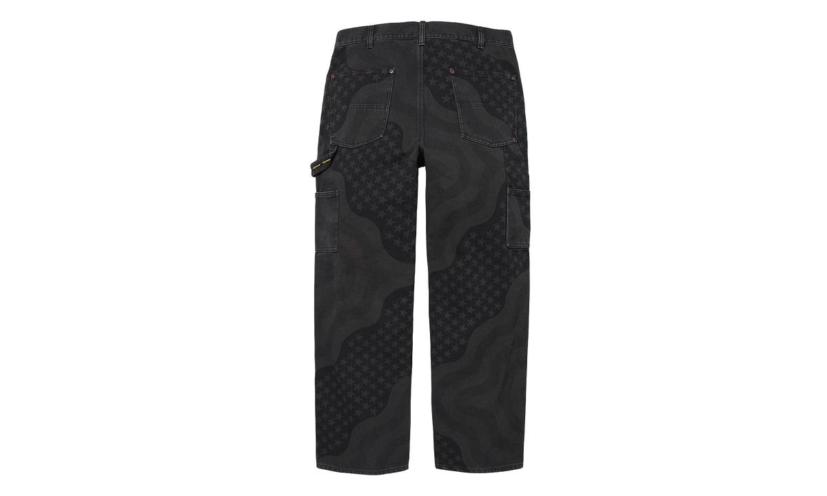 Flag Double Knee Carpenter Pants "Black" SU28144
