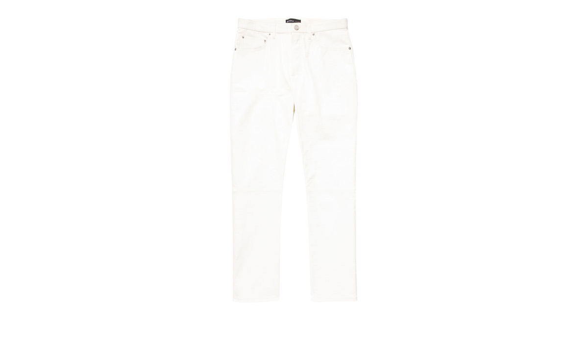 LEATHER RELAXED FIT PANT "White" P011 LBWP223