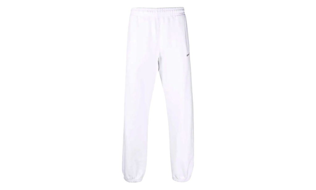 Diagonal Helvetica Slim Sweatpant "White" OMCH029C99FLE00