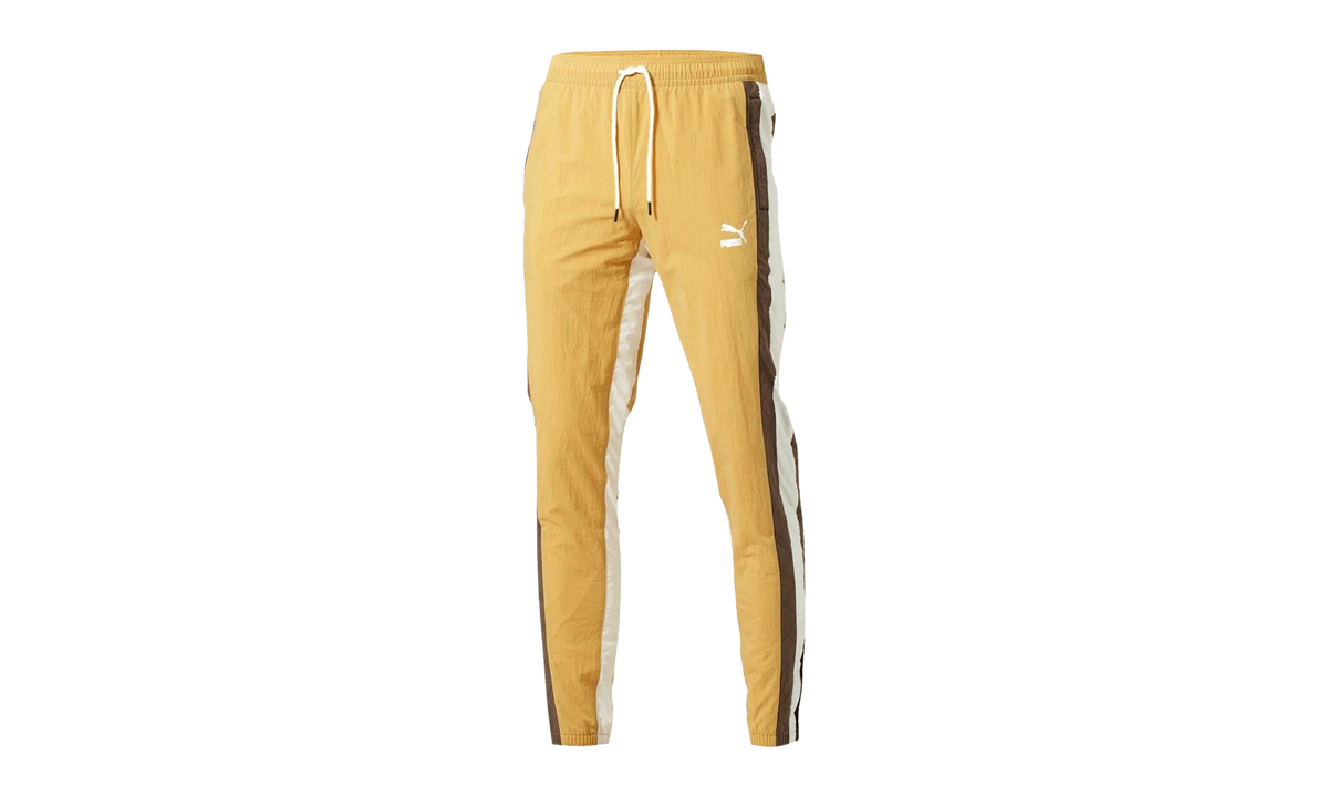 Lux Woven T7 Track Pants "Honey Mustard / Whisper White / Chocolate Brown" 578964 01