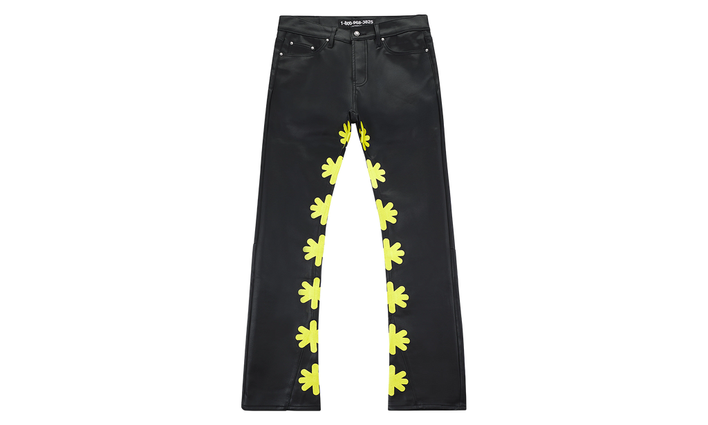 Leather Pants "Black / Yellow" LSLPBFY