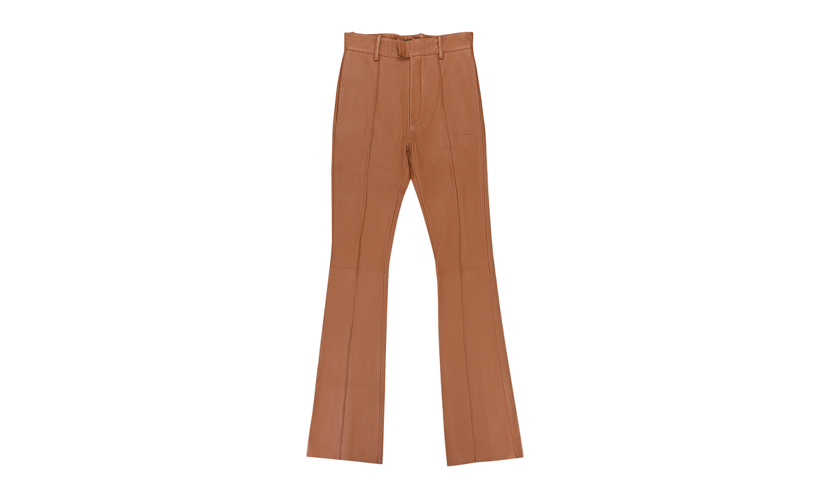 FLARE LEATHER DRESS PANTS "Brown" W0M09290LEROR