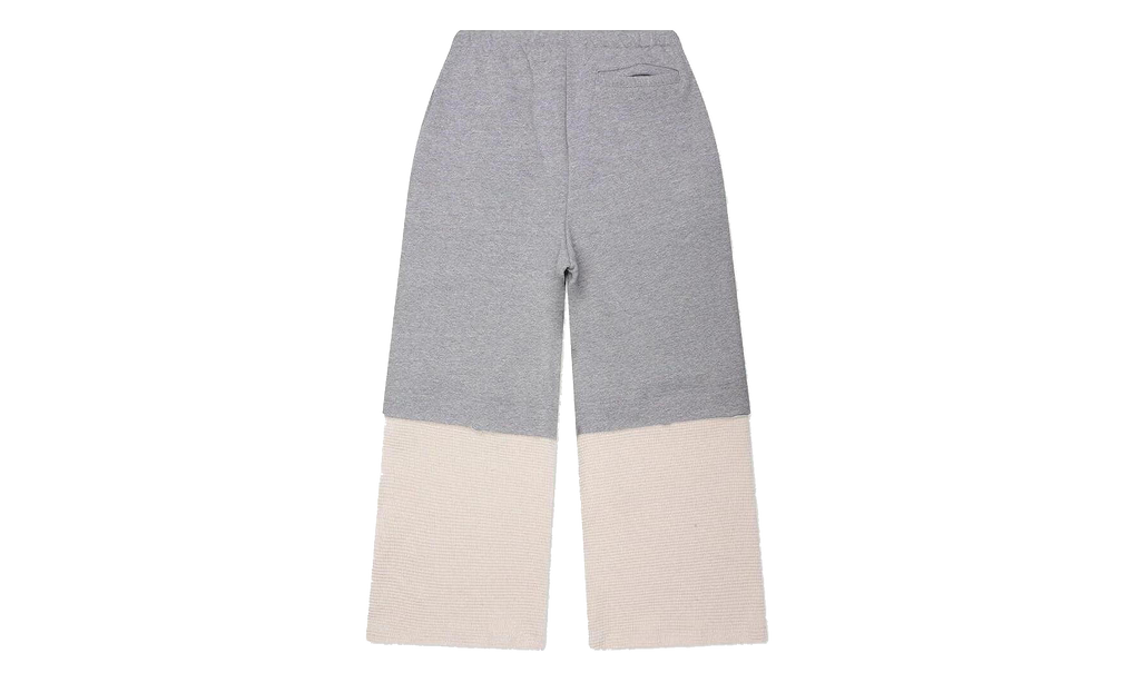 Double Layer Studded Sweatpant "Heather White" SAT005