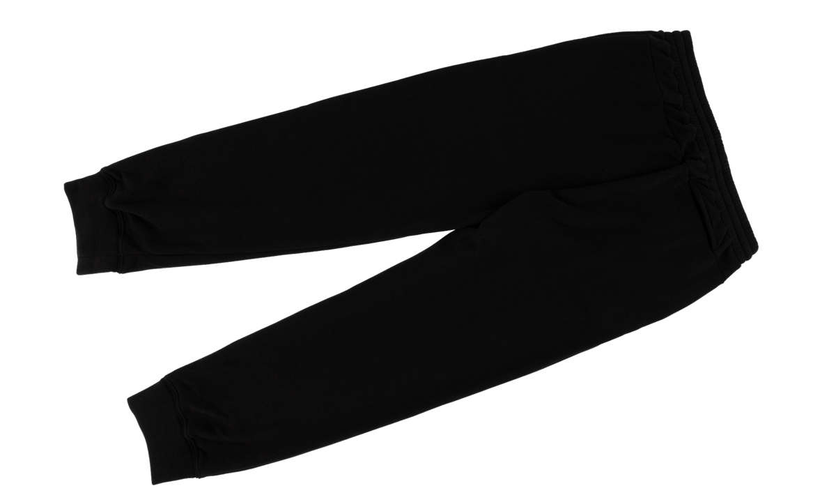 Logo Velour-Lined Sweatpants "Black Burrr Sweatpants" DELA004