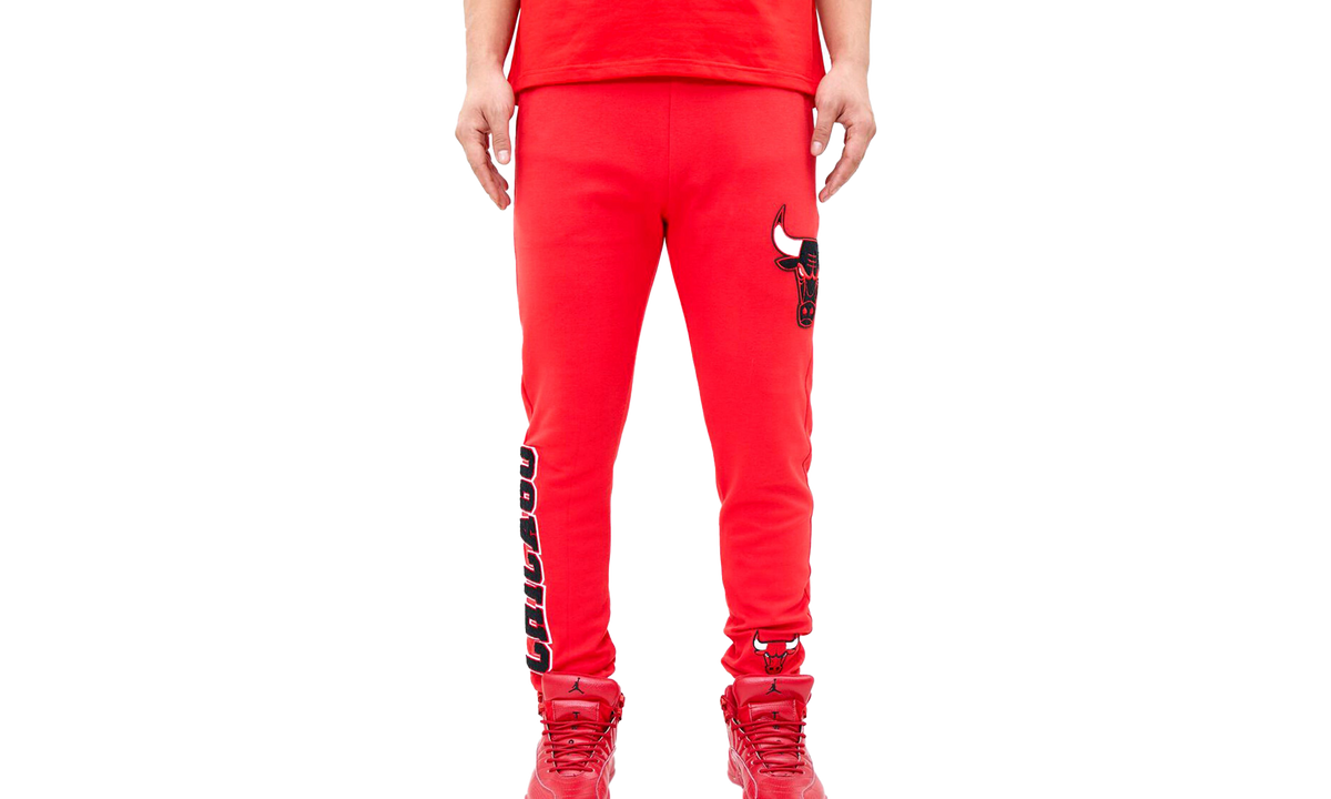 NBA Chicago Bulls Logo Blended Red Jogger Pants "RED" BCB451538 RED