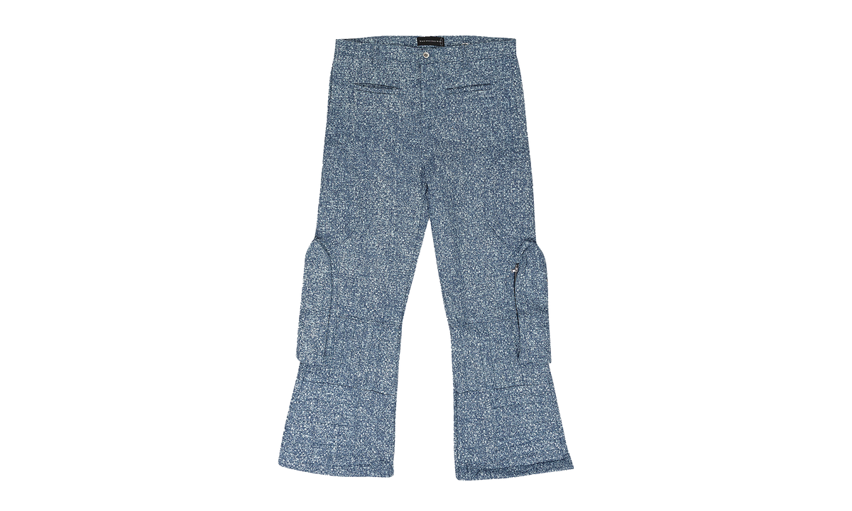 RAISED WINDOW WOVEN PANTS "INDIGO" 1120920010SS24