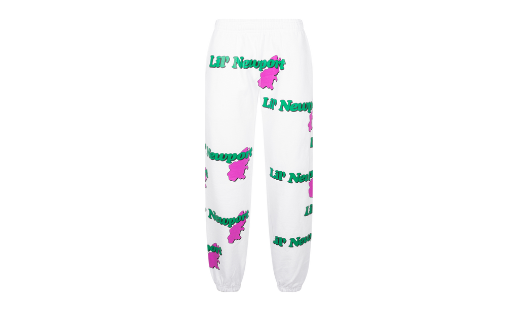 Yams Day X Vlone Lil' Newport Sweatpants "White Pink" YD21 VL 7