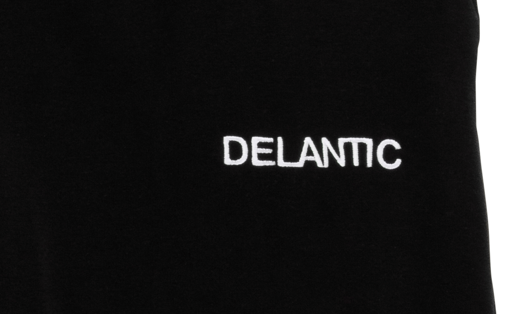 Logo Velour-Lined Sweatpants "Black Burrr Sweatpants" DELA004