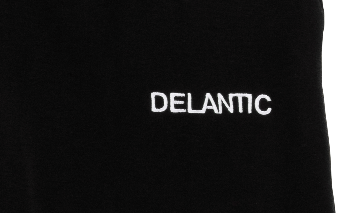 Logo Velour-Lined Sweatpants "Black Burrr Sweatpants" DELA004