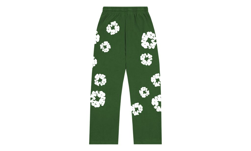 Cotton Wreath Baggy Sweatpants "Green" DT168