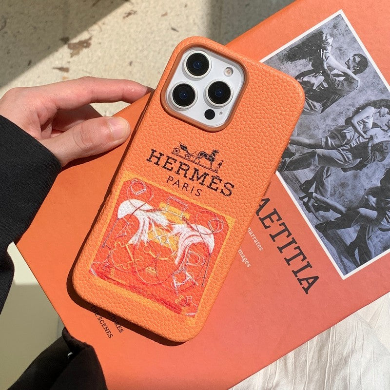 Classic Leather iPhone Case – Shockproof Protective Phone Cover