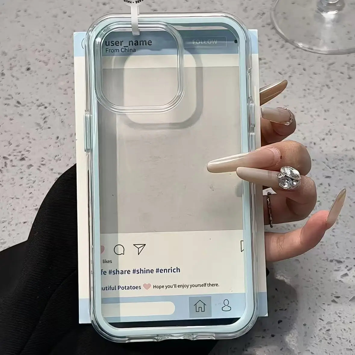 Luxury Candy Color Frame Clear Back Phone Case For iPhone 17 16 15 14 13 12 Pro Max- Acrylic Shockproof Bumper Cover
