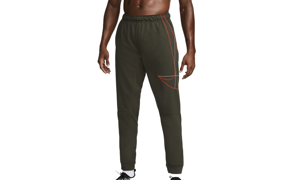 Dri-fit Men's Fleece TapeRunning Pants "Sequoia/Picante Red" DQ6614 355