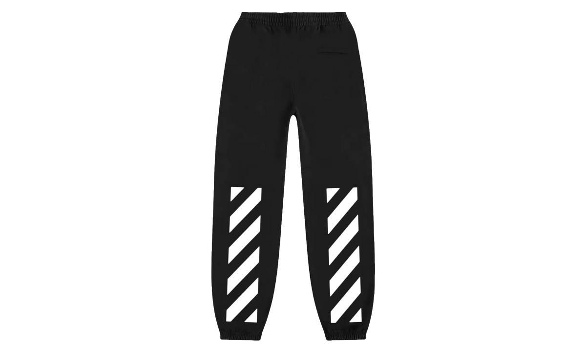 Diagonal Helvetica Slim Sweatpant "Black / White" OIBP74NR