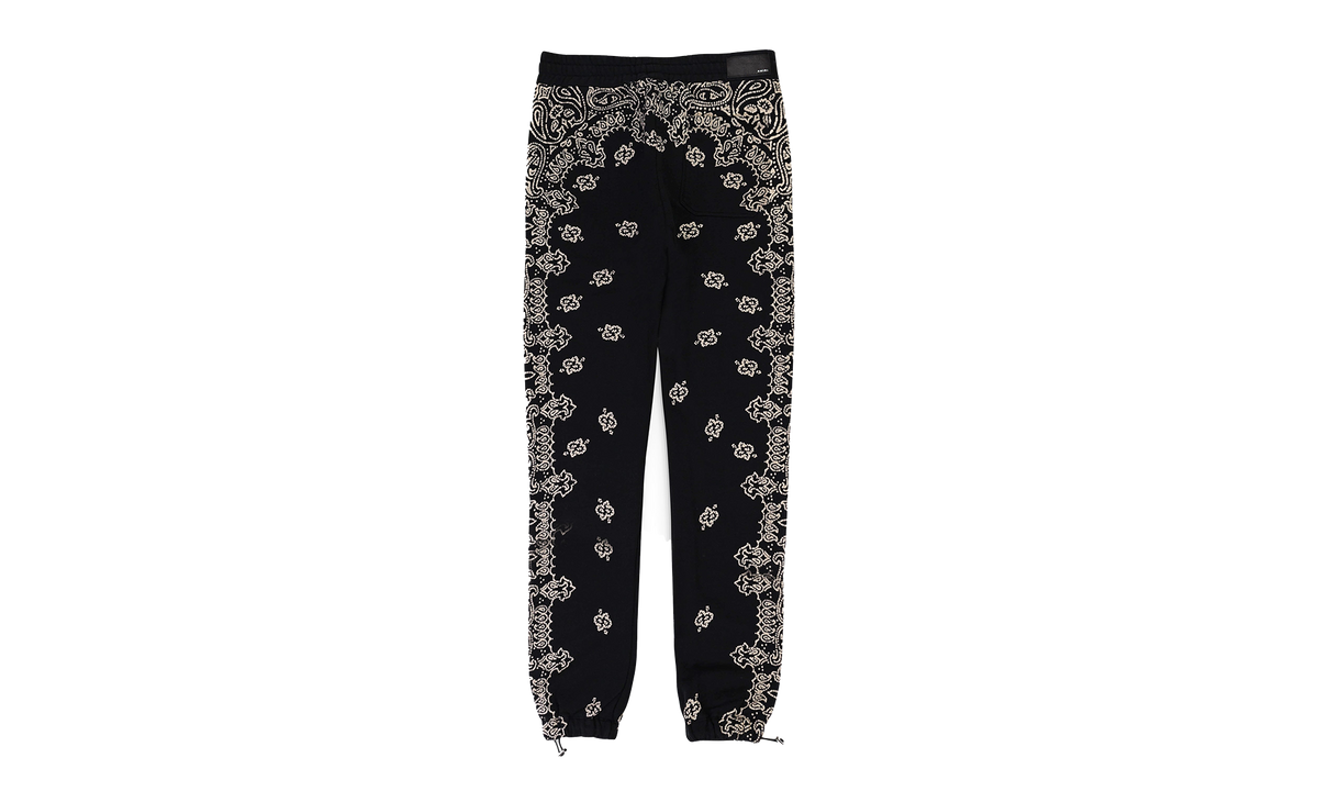 BANDANA BLEACH SWEATPANTS "Black" PF22MJP044