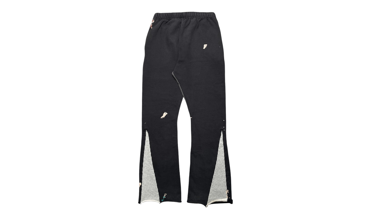 GD Logo Paint Splatter Flare Sweatpants (2024) "Washed Black White Multi" GDGDLFSWB