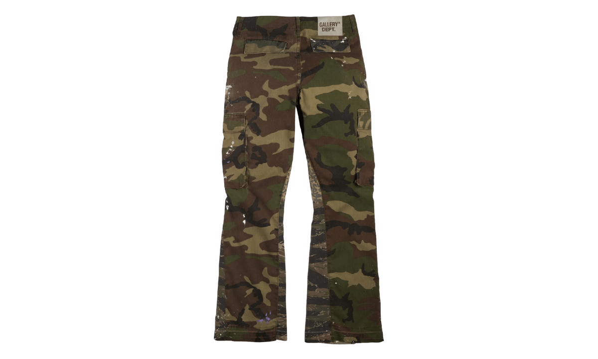 LA Flare Paint Splatter Cargo Pants "Camo" LA 5360 F CAMO