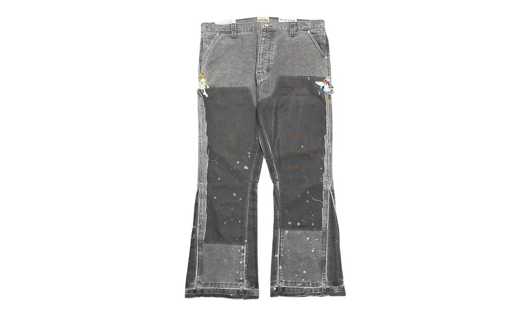 LA Carpenter Pants Flare Paint Splatter "Charcoal Multi" GD135
