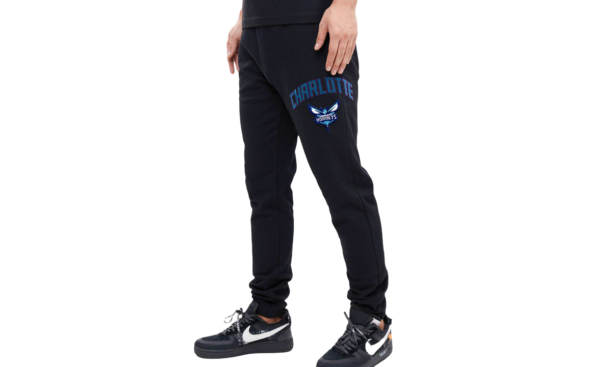 NBA Charlotte Hornets Stacked Logo Sweatpants "Black" BCH452640 BLK