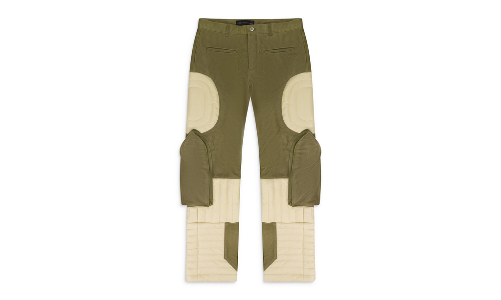 RAISED WINDOW (LEATHER) PANTS "TAN" 1120910022SS24