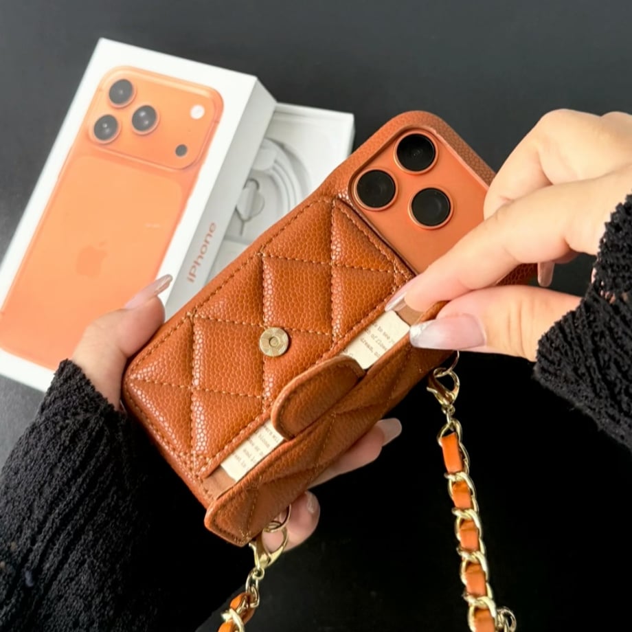 Genuine Leather Wallet Leather Crossbody Bag Apple iPhone Case