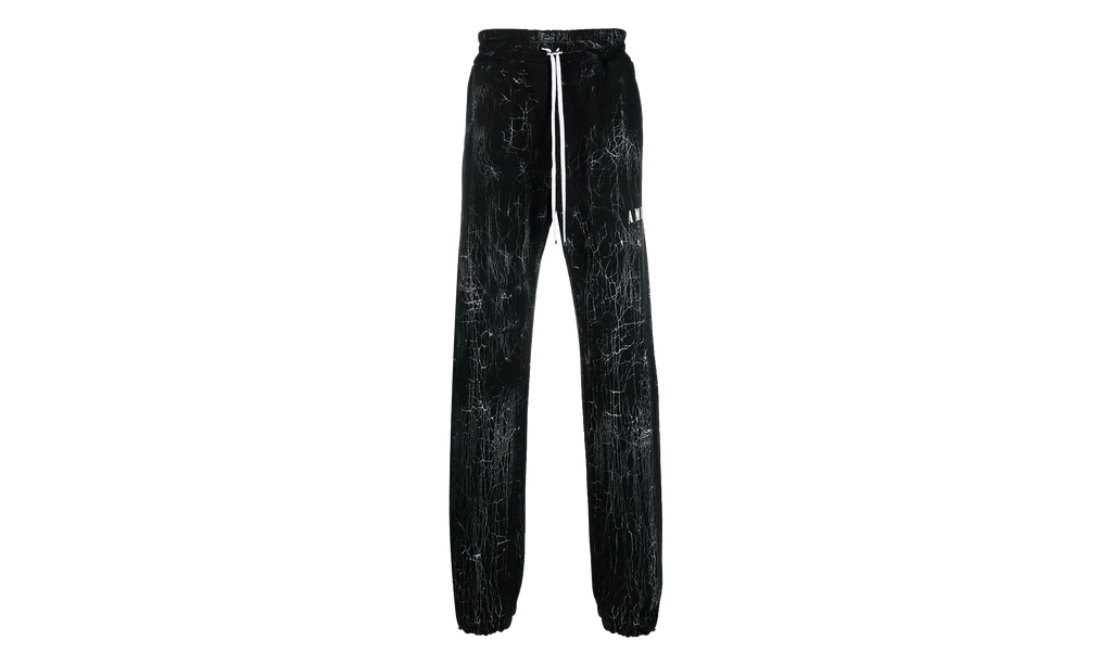 Cracked Dye Logo Sweatpants "Black" PS23MJL026 001