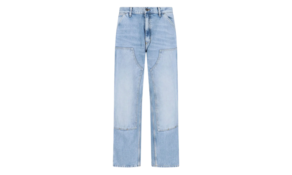 Double Knee Pants "Blue Heavy Worn Bleached" I032699 01 WU