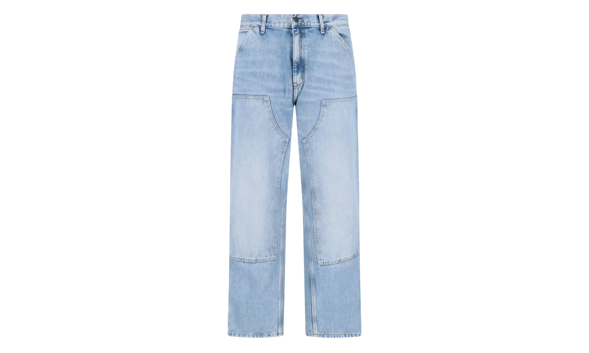 Double Knee Pants "Blue Heavy Worn Bleached" I032699 01 WU