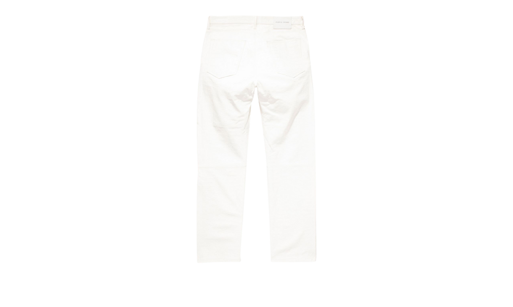 LEATHER RELAXED FIT PANT "White" P011 LBWP223