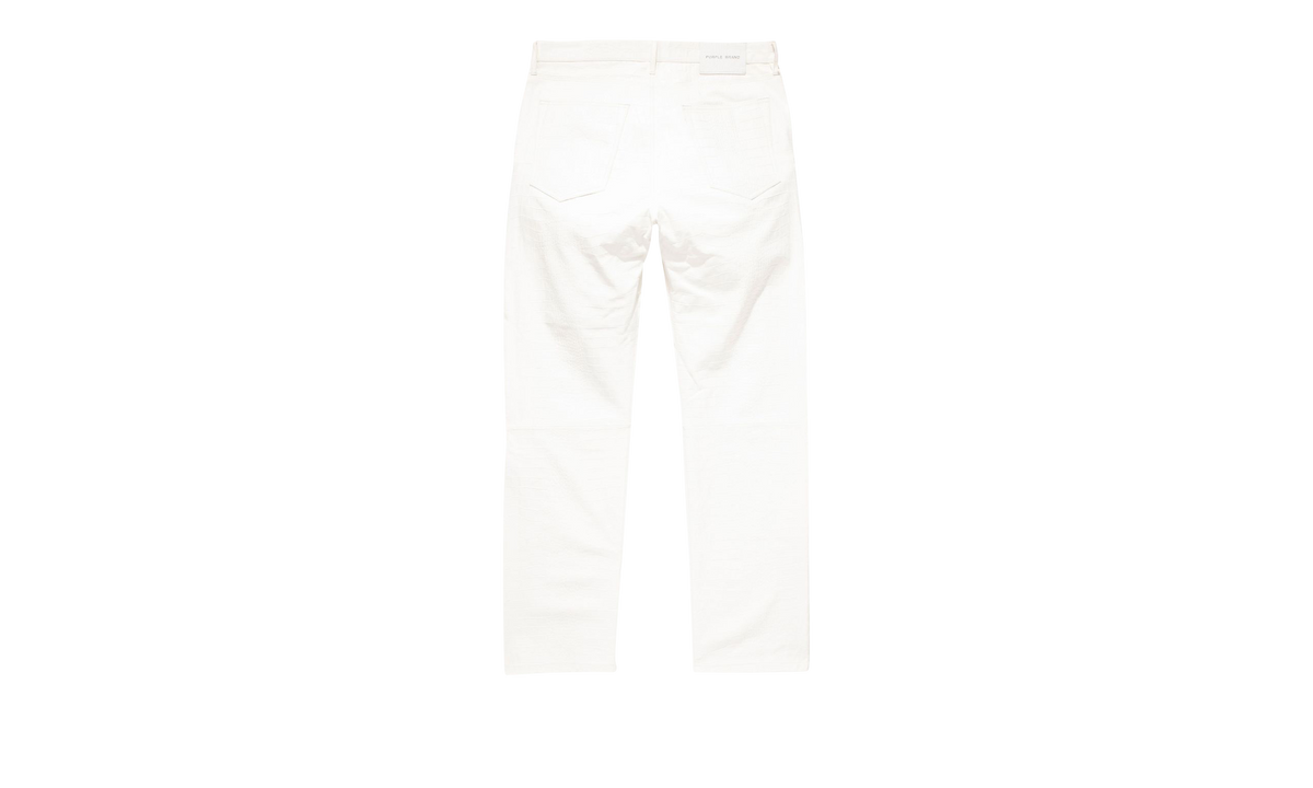 LEATHER RELAXED FIT PANT "White" P011 LBWP223