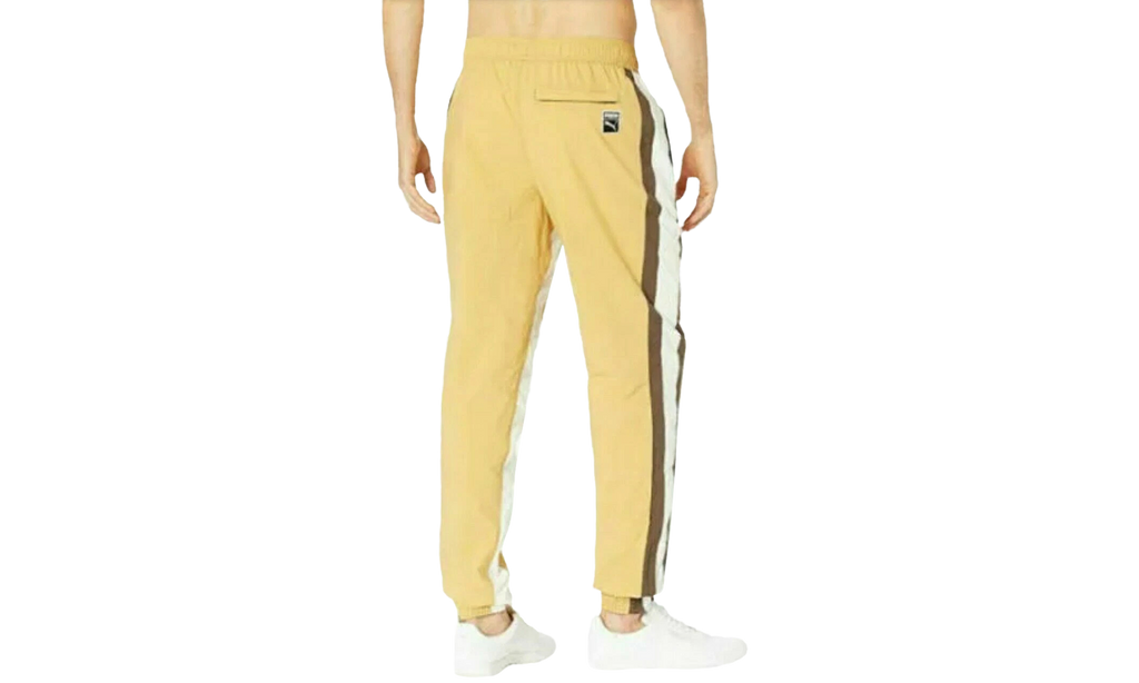 Lux Woven T7 Track Pants "Honey Mustard / Whisper White / Chocolate Brown" 578964 01