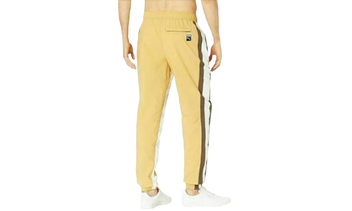 Lux Woven T7 Track Pants "Honey Mustard / Whisper White / Chocolate Brown" 578964 01