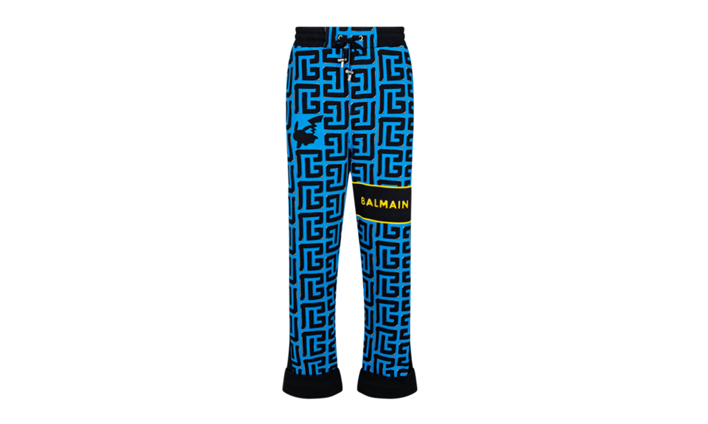 Monogram Printed Sweatpants "Balmain x Pokemon" YH3OB070GB39