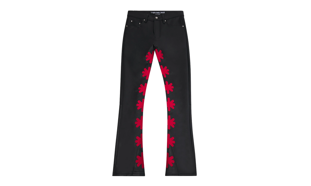 Leather Pant "Red / Black" LSLPBR