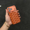 G-Y Luxury Geometric Monogram iPhone Case – Shockproof Protective Phone Cover