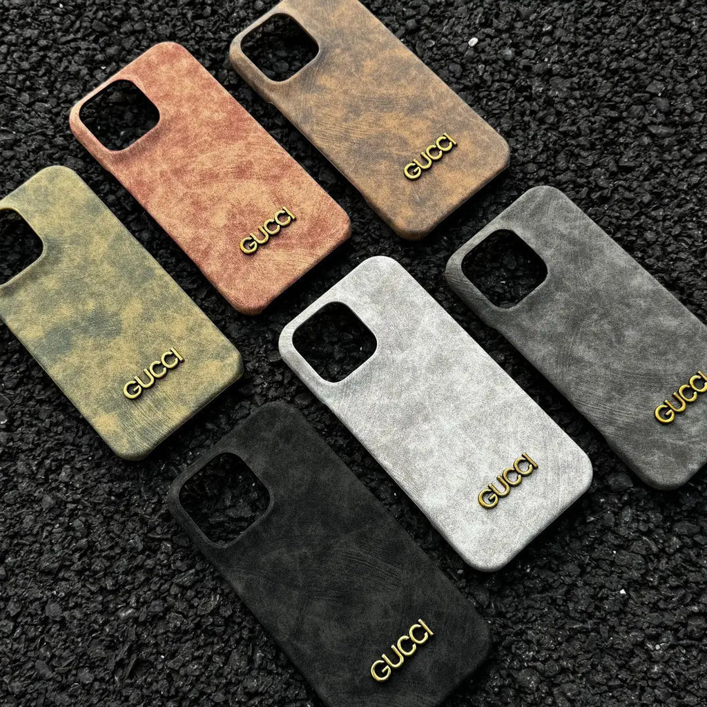 Classic Vintage Suede-Style iPhone Case – Slim Luxury Protective Cover