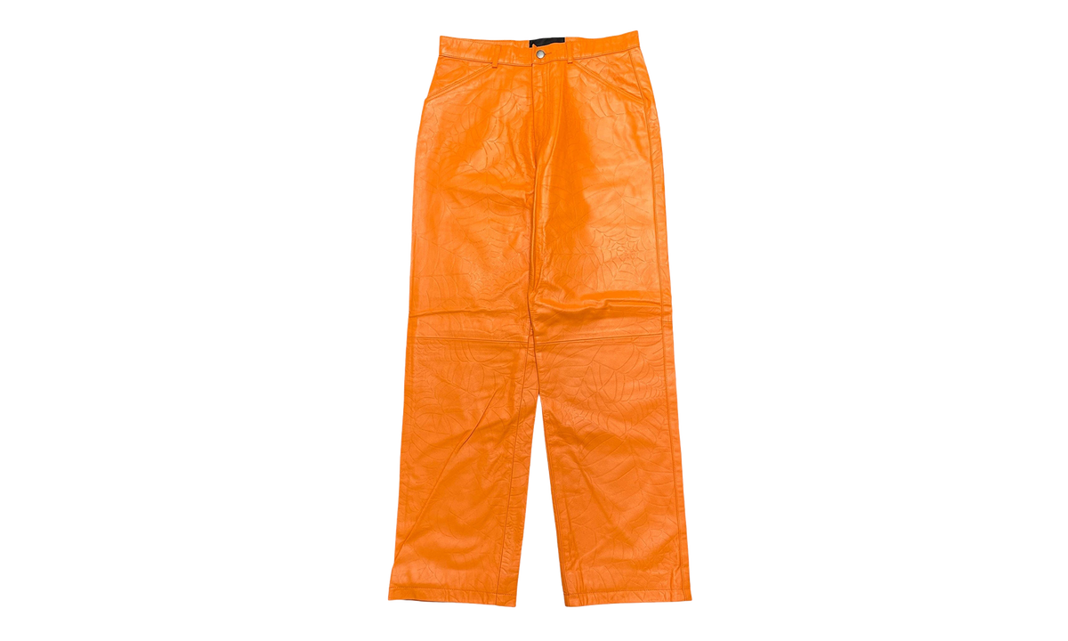 Debossed Web Leather Pants "Orange" SP5der425