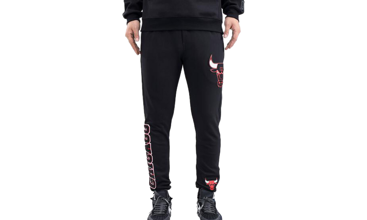 NBA Chicago Bulls Logo Blended Blk Jogger Pants "Black" BCB451538 BLK