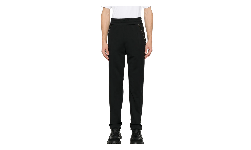 Monogram Stud Track Pants "Black/Silver" PMCJ029R24FAB0011072
