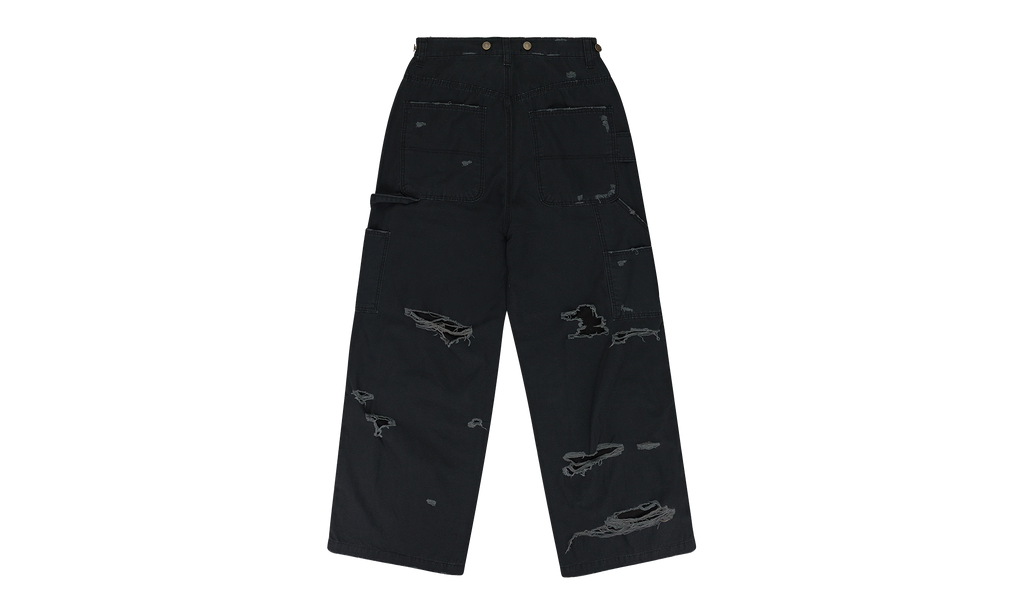 DISTRESSED PATCH WORK SWEATPANTS "Black" PGR XJNS 0001