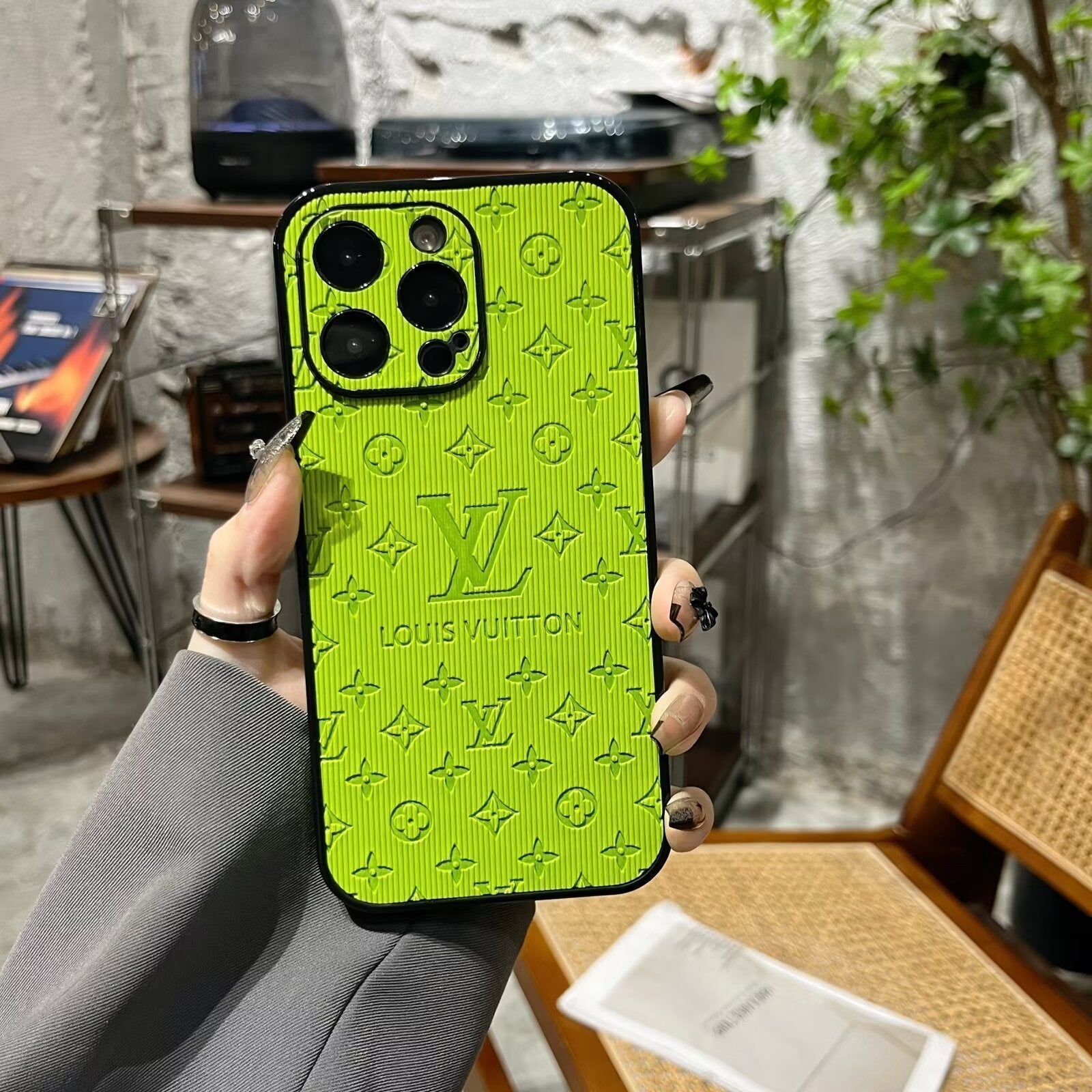 Case for iPhone 17- 3D Monogram Embossed Leather
