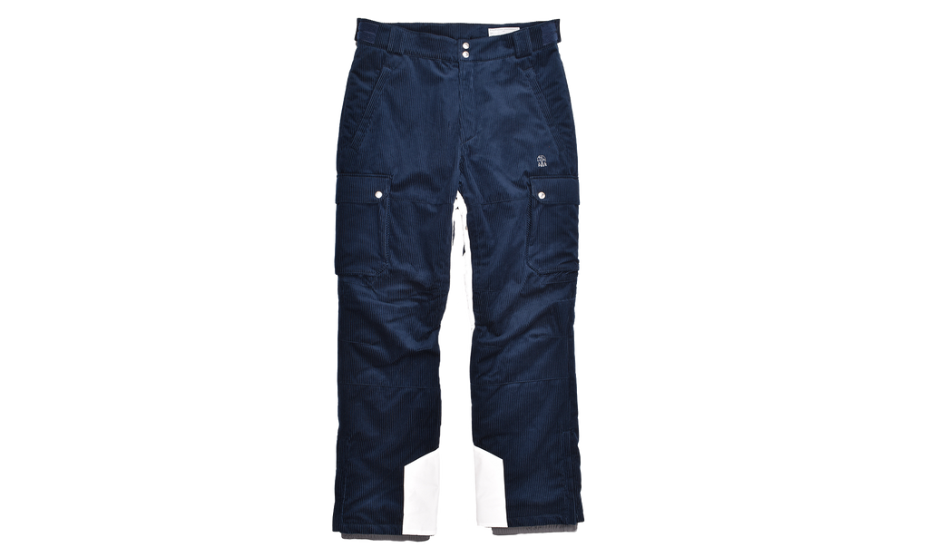 Corduroy Cargo Ski Pants "Navy" BRUN480