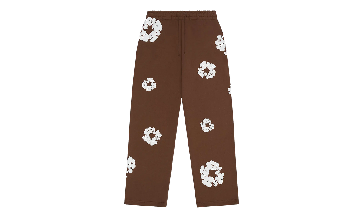Cotton Wreath Baggy Sweatpants "Dark Brown" DT660