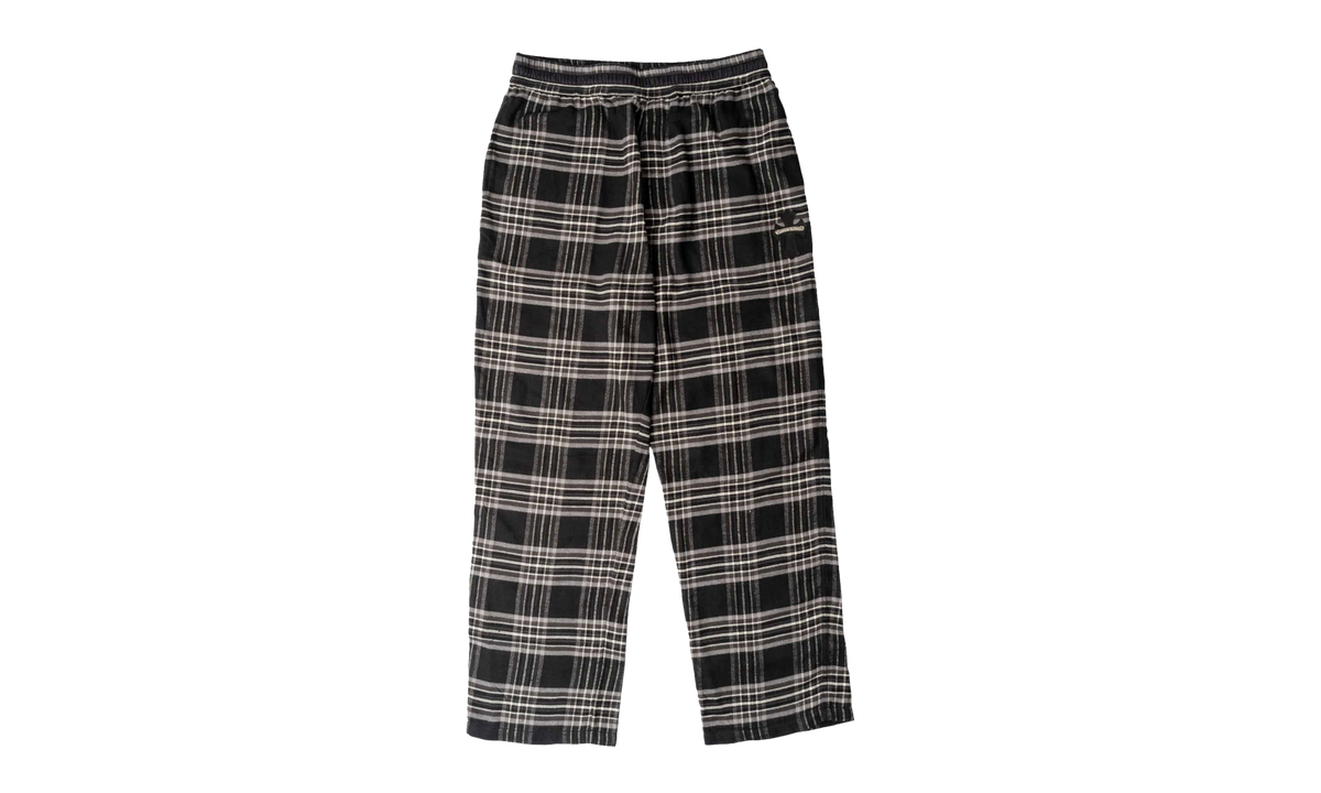After School Leather Cross Patch Flannel Pants "Black/Grey/White" CHRM1726