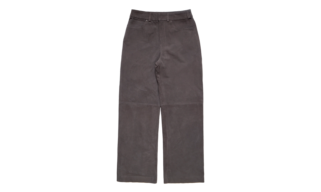 Leather Straight Leg Pants "Loden" ESUS2513007LO