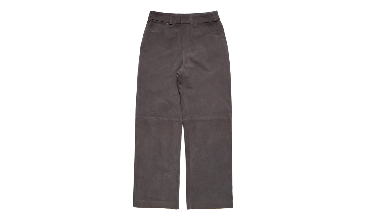 Leather Straight Leg Pants "Loden" ESUS2513007LO