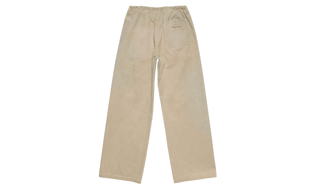 Light Cotton Twill Drawstring Pants "Light Beige" BK0760 AGU