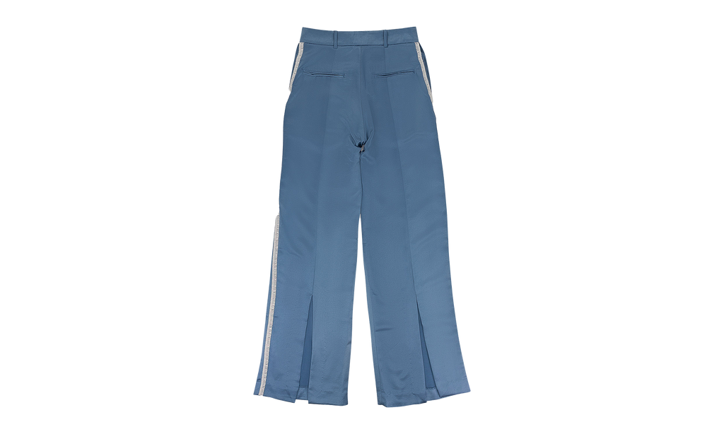 BACK SLIT TRIM STRAIGHT PANTS "BLUE/WHITE" RHSS22PA003121990199